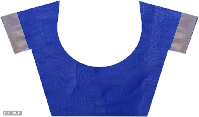 Stylish Cotton Silk Blue Bollywood Saree with Blouse piece For Women Pack Of 1-thumb4