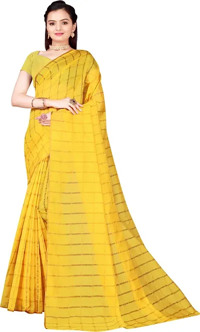 Best Selling Cotton Silk Saree with Blouse piece 