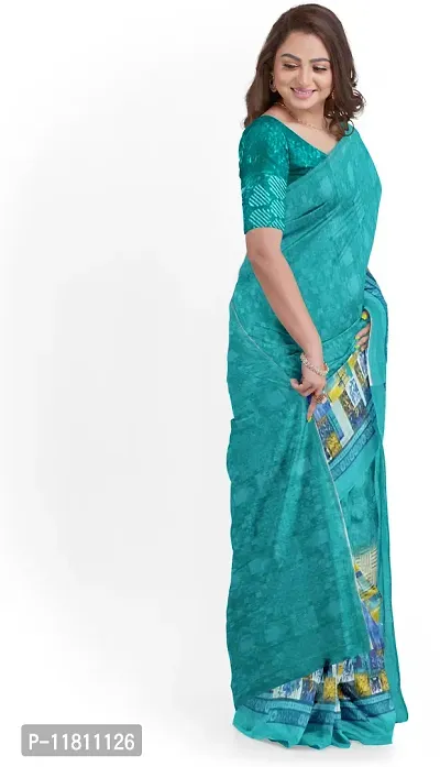 Stylish Georgette Blue Bandhani Saree with Blouse piece For Women Pack Of 1-thumb3