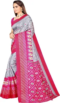 New Launched Art Silk Saree with Blouse piece For Women-thumb2