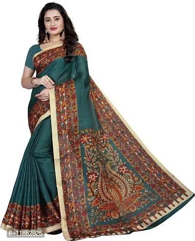 New Launched Art Silk Saree with Blouse piece For Women-thumb0