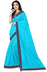 Attractive Art Silk Saree with Blouse piece For Women Pack Of 2-thumb1