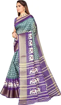 New Launched Art Silk Saree with Blouse piece For Women-thumb1