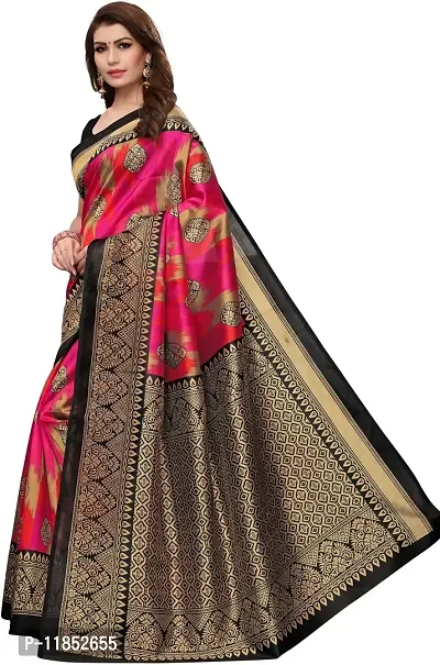 New Launched Art Silk Saree with Blouse piece For Women-thumb2