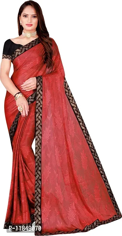 Trendy Lycra Saree with Blouse piece For Women