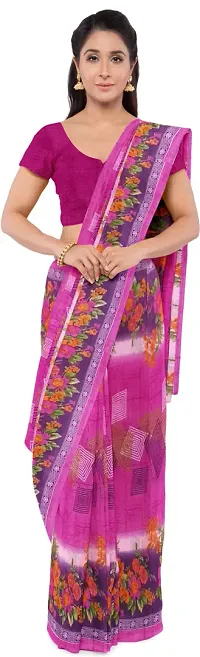 Trendy Georgette Saree with Blouse piece For Women-thumb1