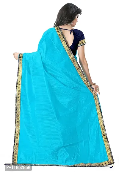 New Launched Art Silk Saree with Blouse piece For Women-thumb2