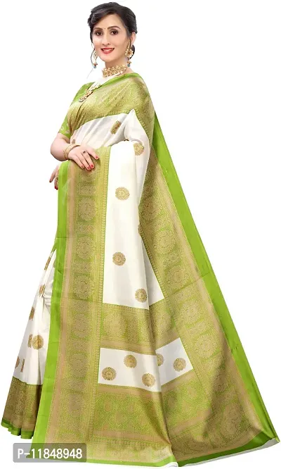 Trendy Art Silk Saree with Blouse piece For Women-thumb3