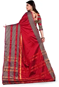 Trendy Cotton Silk Saree with Blouse piece For Women-thumb2