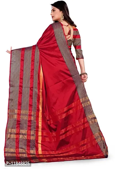 Trendy Cotton Silk Saree with Blouse piece For Women-thumb3