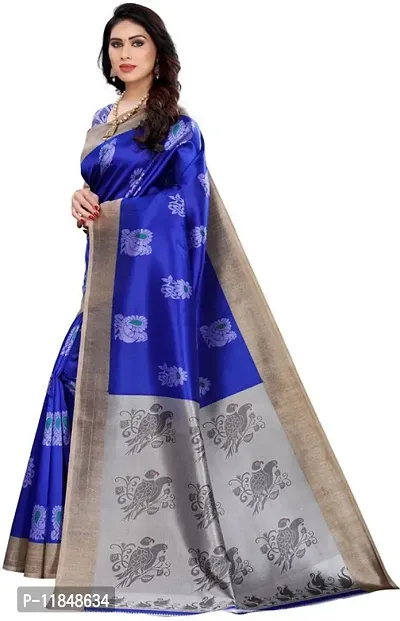 Trendy Art Silk Saree with Blouse piece For Women-thumb2