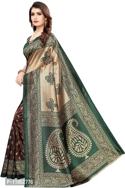 New Launched Art Silk Saree with Blouse piece For Women-thumb2