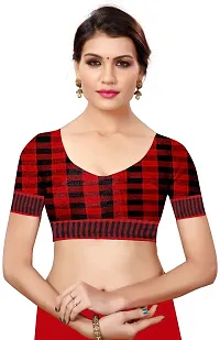 Stylish Georgette Red Daily Wear Saree with Blouse piece For Women Pack Of 1-thumb3