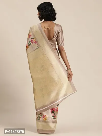 Attractive Art Silk Saree with Blouse piece For Women-thumb3