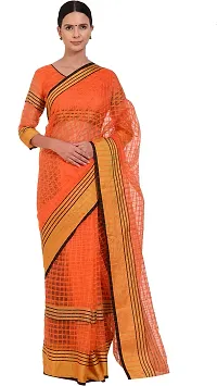 Stylish Art Silk Yellow Assam Silk Saree with Blouse piece For Women Pack Of 1-thumb1