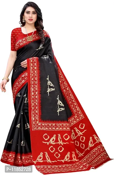 New Launched Art Silk Saree with Blouse piece For Women-thumb0