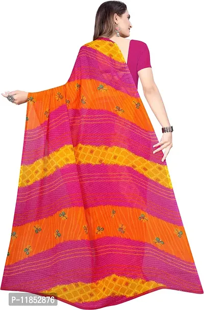 New Launched Georgette Saree with Blouse piece For Women-thumb3