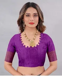 Stylish Art Silk Purple Bhagalpuri Saree with Blouse piece For Women Pack Of 1-thumb3