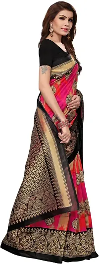 New Launched Art Silk Saree with Blouse piece For Women-thumb2