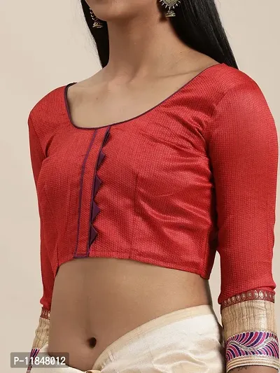 Attractive Chiffon Saree with Blouse piece For Women-thumb2