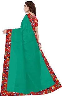 Attractive Silk Blend Saree with Blouse piece For Women-thumb1