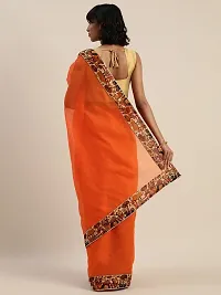 Attractive Silk Blend Saree with Blouse piece For Women-thumb2