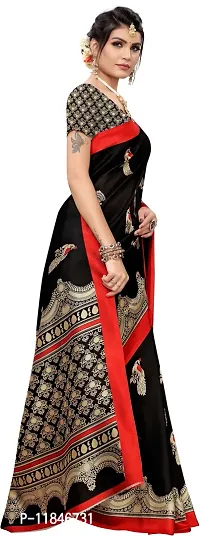 Stylish Art Silk Saree with Blouse piece For Women-thumb3