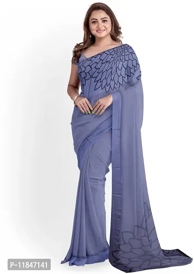 Attractive Georgette Saree with Blouse piece For Women-thumb3