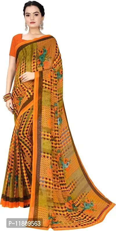 Stylish Georgette Multicoloured Bandhani Saree with Blouse piece For Women Pack Of 1-thumb0