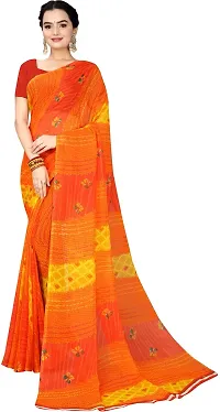 Trendy Georgette Saree with Blouse piece For Women-thumb1