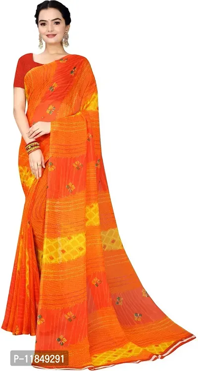 Trendy Georgette Saree with Blouse piece For Women-thumb2