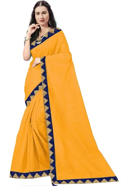 Must Have Art Silk Saree with Blouse piece 