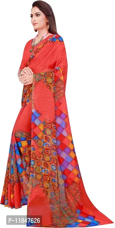 Attractive Georgette Saree with Blouse piece For Women-thumb3