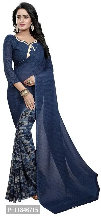 Attractive Georgette Saree with Blouse piece For Women Pack Of 2-thumb4