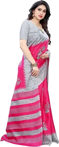 Trendy Cotton Silk Saree with Blouse piece For Women-thumb3