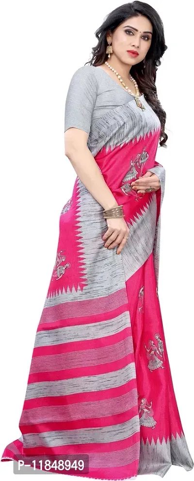 Trendy Cotton Silk Saree with Blouse piece For Women-thumb4