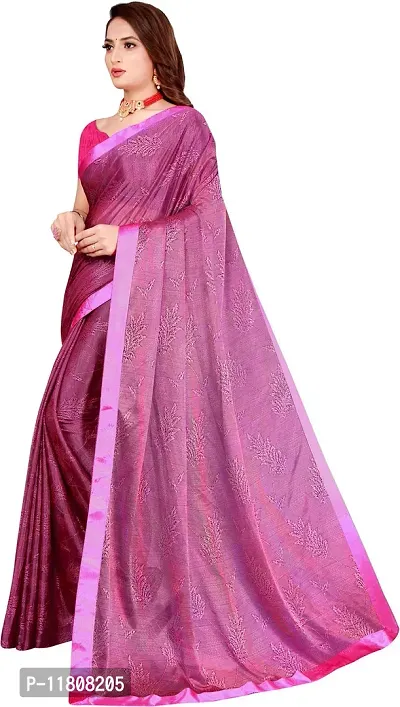 Stylish Lycra Pink Bollywood Saree with Blouse piece For Women Pack Of 1