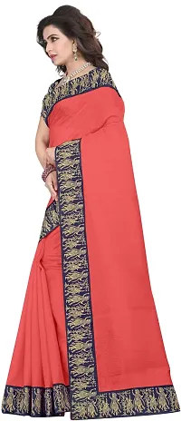 Trendy Silk Blend Saree with Blouse piece For Women-thumb3