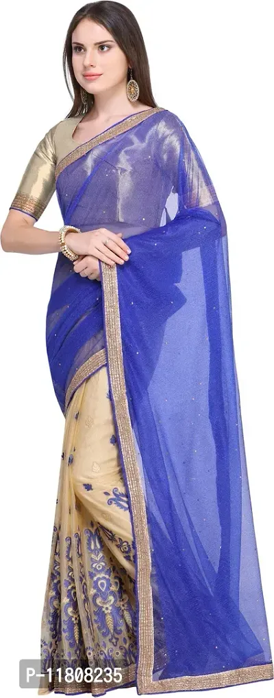 Stylish Lycra Multicoloured Bollywood Saree with Blouse piece For Women Pack Of 1-thumb0