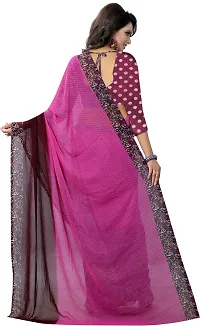 New Launched Georgette Saree with Blouse piece For Women-thumb2