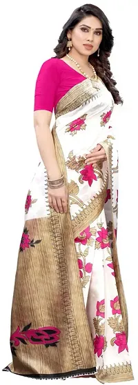 Trendy Art Silk Saree with Blouse piece For Women-thumb2