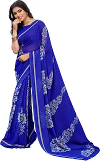 Trendy Georgette Saree with Blouse piece For Women-thumb3