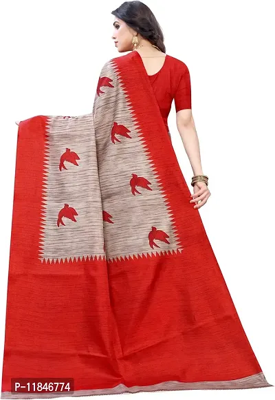 Stylish Cotton Silk Saree with Blouse piece For Women-thumb4