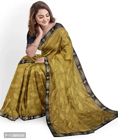 Stylish Lycra Yellow Bollywood Saree with Blouse piece For Women Pack Of 1-thumb4