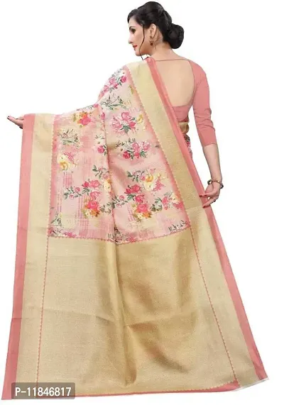 Stylish Art Silk Saree with Blouse piece For Women-thumb2