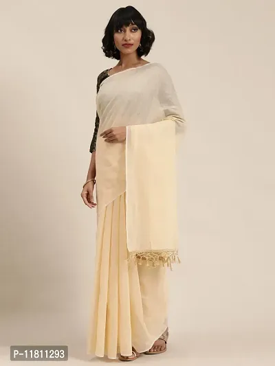 Stylish Art Silk Beige Bollywood Saree with Blouse piece For Women Pack Of 1-thumb0