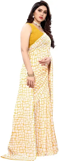 New Launched Georgette Saree with Blouse piece For Women-thumb3