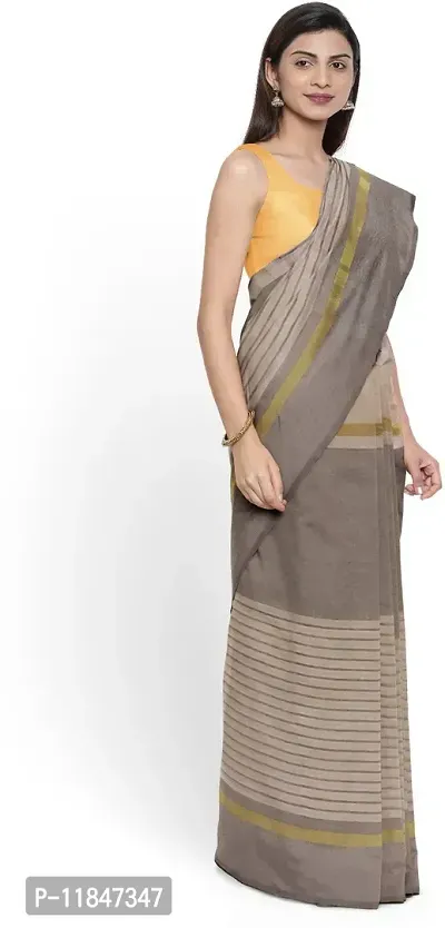 Attractive Cotton Silk Saree with Blouse piece For Women-thumb0