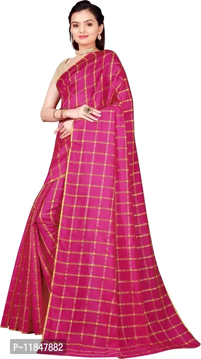 Attractive Cotton Silk Saree with Blouse piece For Women-thumb2