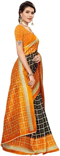 New Launched Art Silk Saree with Blouse piece For Women-thumb2